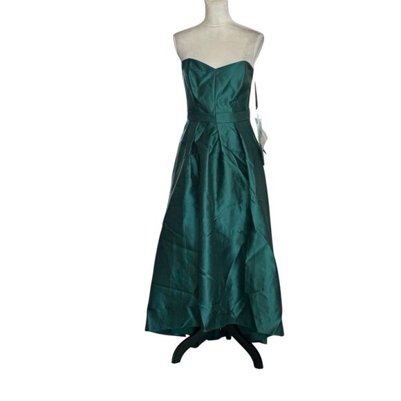 Alfred Sung Dress Women Sz 10 Green Strapless Formal Cocktail Party Evening NWT - Picture 3 of 15